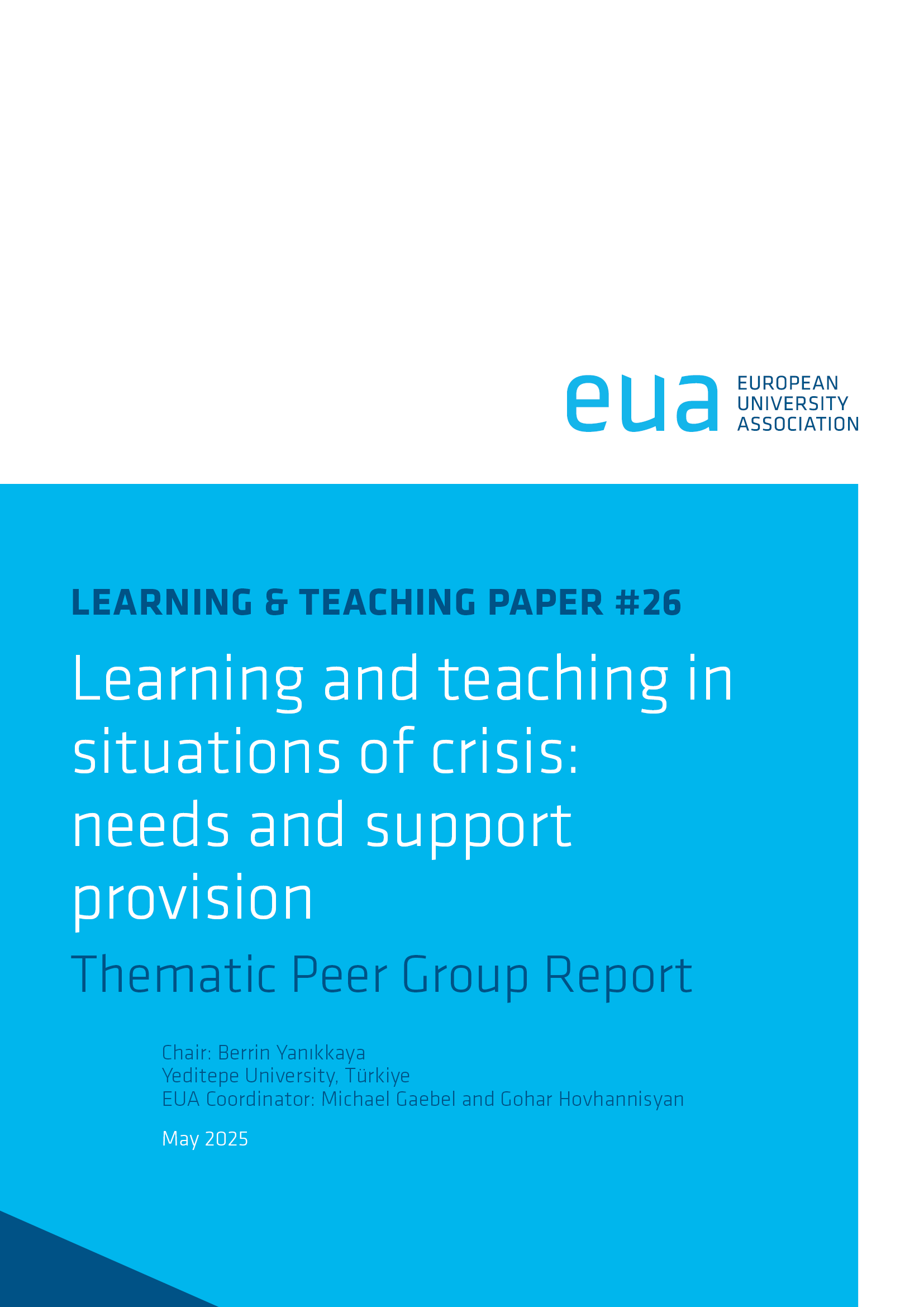 Learning and teaching in situations of crisis: needs and support provision
